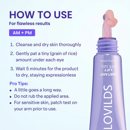 Instant Lift Eye Gel – Smooth Wrinkles & Reduce the Look of Under-Eye Bags