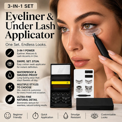 3-in-1 Eye Makeup Stamp Kit – Create Perfect Eyeliner, Lash Looks & Beauty Marks in Seconds