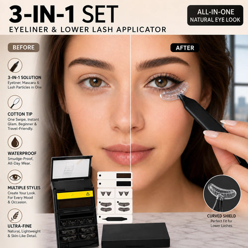3-in-1 Eye Makeup Stamp Kit – Create Perfect Eyeliner, Lash Looks & Beauty Marks in Seconds