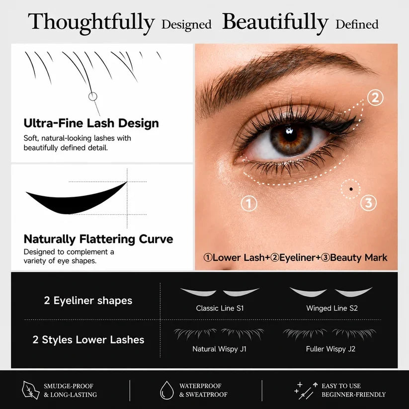 3-in-1 Eye Makeup Stamp Kit – Create Perfect Eyeliner, Lash Looks & Beauty Marks in Seconds